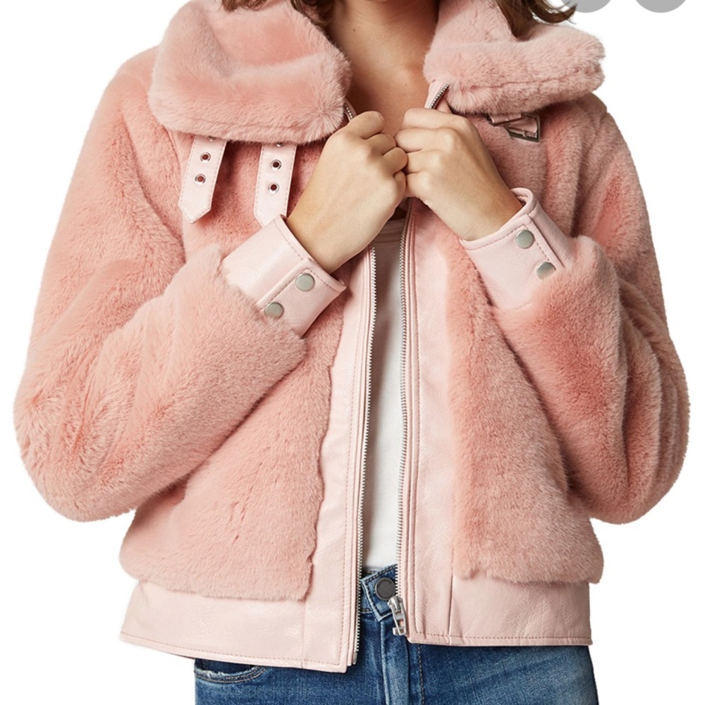BLANKNYC Faux Fur Bomber Jacket